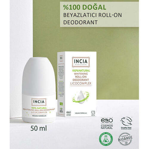 INCIA Beyazlatıcı Doğal Roll-On Deodorant 50 ml - Görsel 5