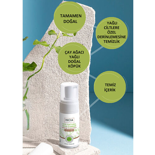 INCIA Yağlı Ciltler İçin Doğal Yüz Temizleyici 125 ml - Görsel 4