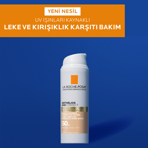 La Roche Posay Anthelios Age Correct SPF50+ Yaşlanma Karşıtı Renkli Yüz Güneş Kremi 50 ml - Görsel 3