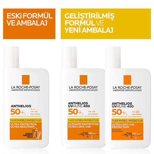 La Roche Posay Anthelios UVmune400 Invisible Fluid Tüm Cilt Tipleri İçin SPF50+ Yüz Güneş Kremi 50 ml - Görsel 2