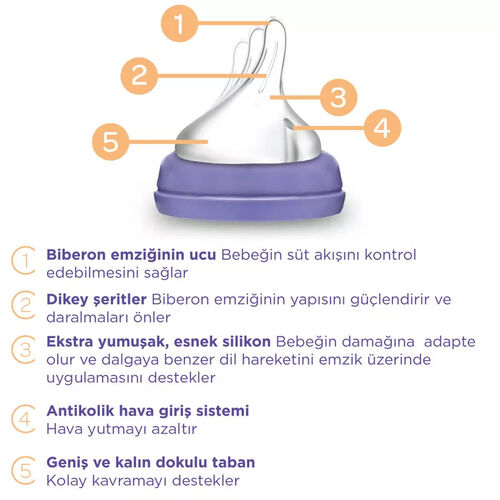 Lansinoh Cam Biberon ve NaturalWave Biberon Emziği 160 ml - Görsel 2