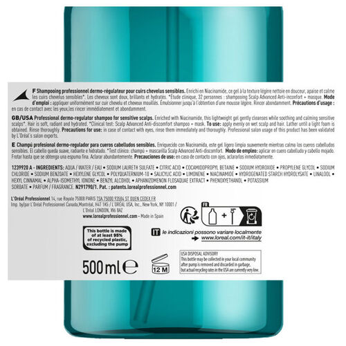 Loreal Professionnel Scalp Advanced Hassas Saç Derisi için Profesyonel Şampuan 500 ml - Görsel 4