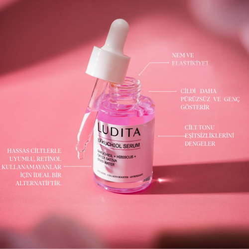 Ludita Yaşlanma Karşıtı Bakuchiol + Hibiscus Serum 30 ml - Görsel 3