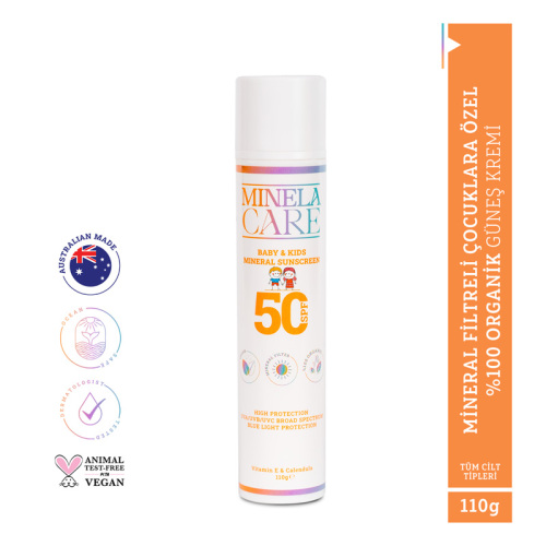 Minela Care Spf 50 Bebek ve Çocuk Güneş Kremi 110 gr - Görsel 2