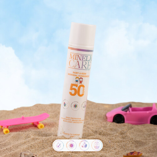 Minela Care Spf 50 Bebek ve Çocuk Güneş Kremi 110 gr - Görsel 4