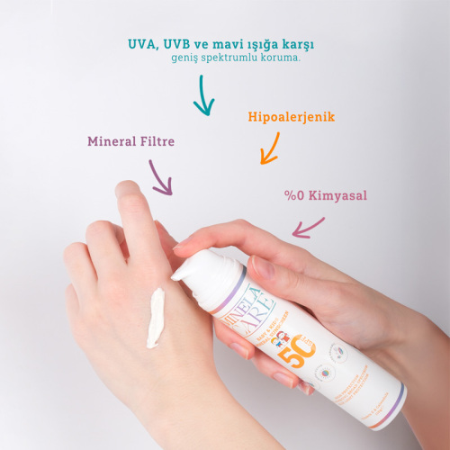 Minela Care Spf 50 Bebek ve Çocuk Güneş Kremi 110 gr - Görsel 5