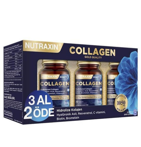 Nutraxin Collagen Beauty  Hidrolize Kolajen 3 x 30 Kapsül - 3 AL 2 ÖDE - Görsel 2