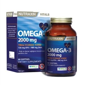 Nutraxin Omega 3 Balık Yağı 2000 mg 60 SoftGel - Görsel 2
