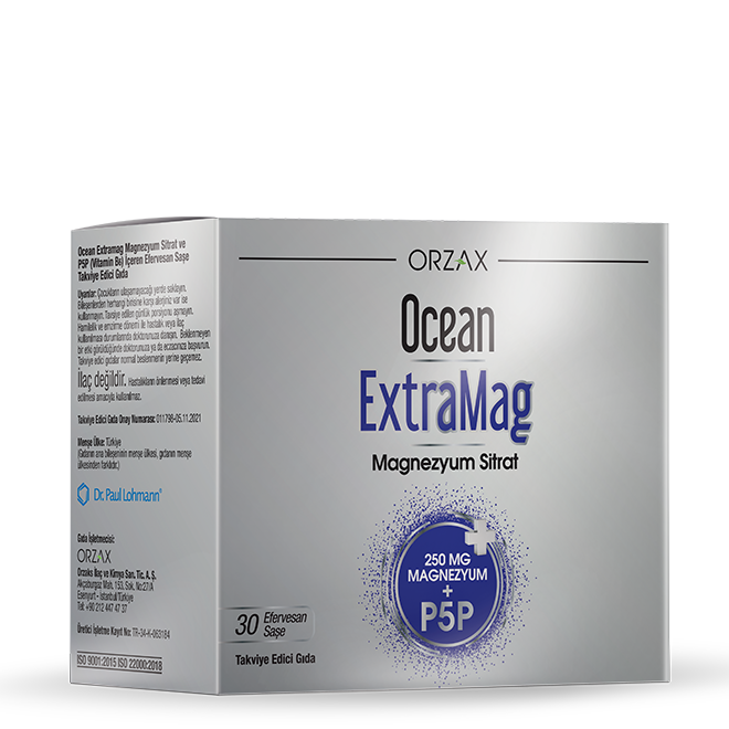 Ocean Extramag Magnezyum Sitrat 250mg + P5P 30 Saşe