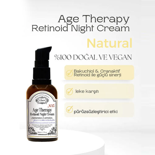 Rosece R15 Age Therapy Retinoid Gece Kremi | Pürüzsüz Görünüm Destekleyici 50 ml - Görsel 2