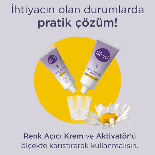 Sesu Tüy Sarartıcı Krem 35gr+18gr - Görsel 3