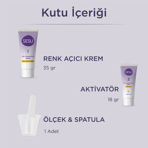 Sesu Tüy Sarartıcı Krem 35gr+18gr - Görsel 4