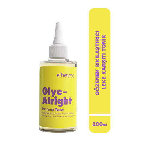 She Vec Glyc-Alright -7 Glycolic Acid + Ginseng + Niacinamide 200 ml - Görsel 2