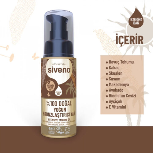 Siveno %100 Doğal Yoğun Bronzlaştırıcı Yağ 50 ml - Görsel 3