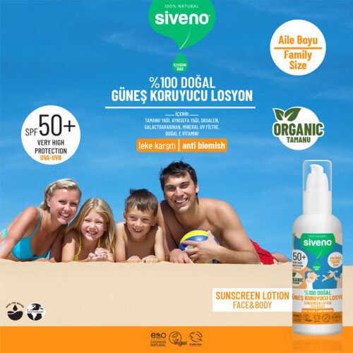 Siveno %100 Doğal Güneş Koruyucu Losyon 100 ml - Görsel 2