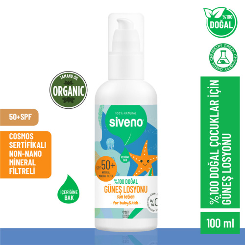 Siveno Bebek ve Çocuklar için %100 Doğal Güneş Losyonu 100 ml - Görsel 2