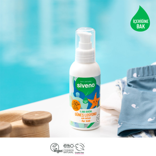 Siveno Bebek ve Çocuklar için %100 Doğal Güneş Losyonu 100 ml - Görsel 4