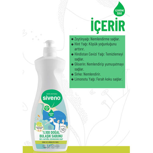 Siveno Doğal Bulaşık Sabunu 500 ml - Görsel 2