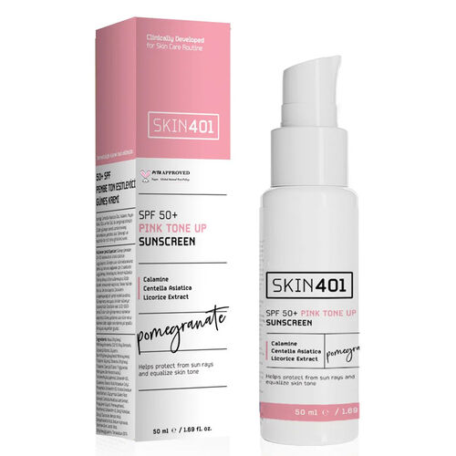 Skin401 Spf 50 Pink Tone Up Pembe Ton Eşitleyici Güneş Kremi 50 ml - Görsel 2