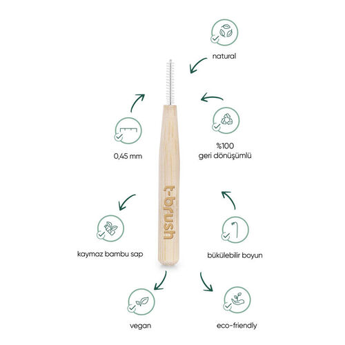 T-Brush Bambu Arayüz Fırçası 6 adet - Görsel 2