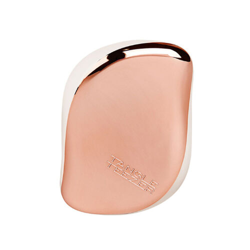Tangle Teezer Compact Styler Pink Matte Chrome Saç Fırçası - Düz ve Kıvırcık Saçlar için Çanta Boy Tarak - Görsel 2