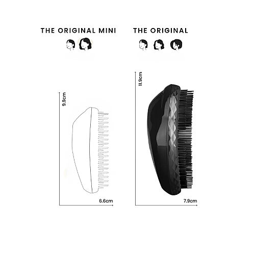 Tangle Teezer Original Panther Black Düz-Kıvırcık Saçlar için Saç Fırçası-Tarak - Görsel 5