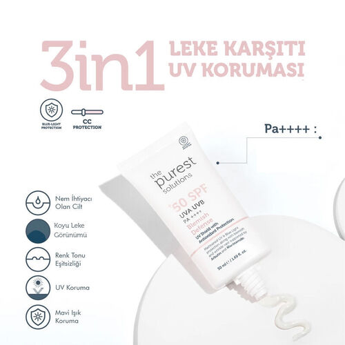 The Purest Solutions SPF50+ Blemish Defense Cream 50 ml - Görsel 3