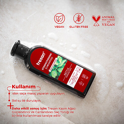 Tresan Normal ve Kuru Saçlar İçin Isırgan Otu Güçlendirici Bakım Şampuanı 300 ml - Görsel 5