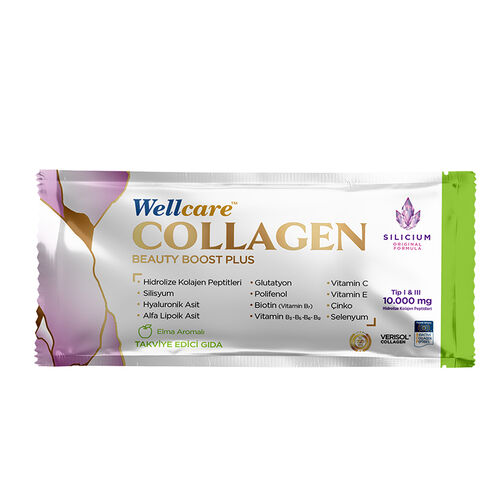 Wellcare Collagen Beauty Boost Plus 10.000 mg 30 Saşe Elma Aromalı - Görsel 2