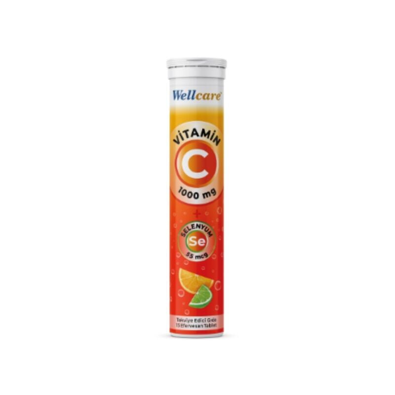 Wellcare Vit C 1000mg + Selenyum 15 Efervesan Tablet