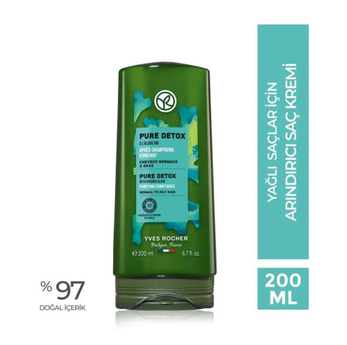 Yves Rocher Pure Detox Yağlı Saçlar için Arındırıcı Saç Kremi 200 ml - Görsel 2