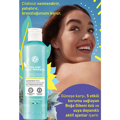 Yves Rocher Solaire Peau Parfaite 3'ü 1 Arada Güneş Sonrası Nemlendirici Süt 200 ml - Görsel 5