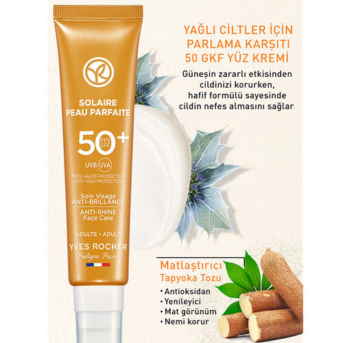 Yves Rocher Solaire Peau Parfaite Spf50+ Parlama Karşıtı Yüz Kremi 40 ml - Görsel 5